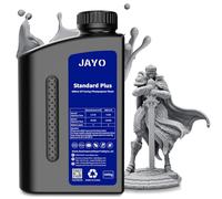 JAYO Resina para Impresora 3D 1KG, Estándar Plus UV 405nm Resina Fotopolímera para Impresora 3D 4K/8K LCD DLP SLA, Resina 3D de Curado Rápido para Mayor Precisión y Tenacidad, Gris 1000g