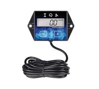 Jayron JR-HM011F Contador de Horas con Tacómetro Digital Autoalimentado,Recordatorio de Mantenimiento Programable de Cuenta Regresiva,uso para Cortacésped,Equipo Eléctrico para Exteriores