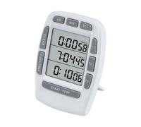 Jayron JR-KT001 Temporizador Digital LCD Grande de 3 Canales, Cocina y Cuenta Regresiva Con Reloj Despertador y Soporte Magnético Fuerte