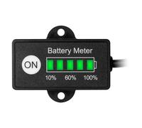 Jayron Mini Indicador LED de Batería DC 12/24V Indicadores de Combustible de Batería para Carrito de Golf,Montacargas y Equipos a Batería(batería LiFePO4)