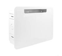 Jayruit Caja de Medios empotrada de TV de 9 Pulgadas, Kit de gestión de Cables de Montaje en Pared, Caja de Salida de recinto de Red para Sistema de Entretenimiento en casa, Color Blanco