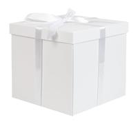 Jaywayang Caja de regalo grande de 10 pulgadas con tapa y cinta, caja de regalo blanca con relleno de papel para cumpleaños, boda, día de San Valentín, día de la madre, regalo de aniversario.