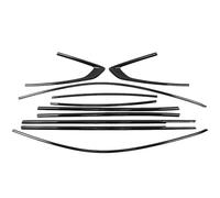 JAYWIS 10 Burletes Para Puertas Y Ventanas De Coche Para VW Para Arteon CC 2019-2023 Banda Sellado Acero Inoxidable Negra Para Molduras Banda sellado exterior