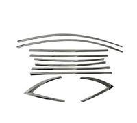 JAYWIS 10 Tiras Selladoras Para Ventanas De Coche Para Tesla Para Model 3 2017-2023 Moldura Exterior Acero Cromado Negro Para Cubierta Lateral Banda sellado exterior(CROMO)