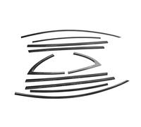 JAYWIS 10 Tiras Selladoras Para Ventanas De Coche Para Tesla Para Model 3 2017-2023 Moldura Exterior Acero Cromado Negro Para Cubierta Lateral Banda sellado exterior(Tela asargada)