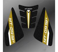 JAYWIS Adhesivo para Motocicleta, Almohadilla Lateral para Depósito De Combustible, Adhesivos De Tracción para MT09SP MT-09 SP MT09 SP 2023 Pegatina Depósito(Oro)