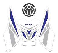 JAYWIS Adhesivo para Motocicleta, Almohadilla Lateral para Depósito De Combustible para Suzuki GSX250R, Protector De Tracción Pegatina Depósito(Blanco)