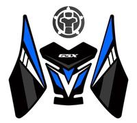 JAYWIS Adhesivo para Motocicleta, Almohadilla Lateral para Depósito De Combustible para Suzuki GSX250R, Protector De Tracción Pegatina Depósito(Azul)