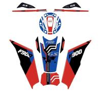 JAYWIS Adhesivo para Motocicleta, Protector Lateral del Depósito De Combustible para F900GS F 900 GS Adventure 2024. Pegatina Depósito(Azul,X-1)