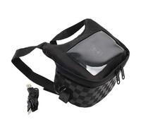 JAYWIS Bolsa para Manillar De Motocicleta para Piaggio MP3 Bolsa Almacenamiento para Herramientas, Teléfono con Pantalla Táctil, Bolsas Navegación