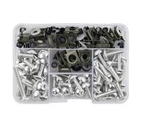 JAYWIS Carenado Pernos Kit Tornillos Y Pernos De Motocicleta para Piaggio Vespa GTS 300 (177 Piezas), Kit De Tornillos De Carenado, Tuercas De Parabrisas Tornillos(Plata)