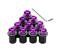 JAYWIS Kit de Tornillos Tornillos Y Tuercas para Parabrisas De Motocicleta, Pernos De Fijación para Suzuki GSXR 600 750 1000 250R SV650A GSX-S 1000(Violeta)