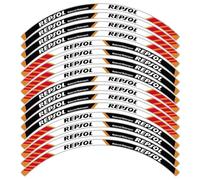 JAYWIS Moto Llantas Pegatinas Pegatinas para Llantas De Motocicleta para H&Onda Repsol para CBR HRC Racing, Tiras De Llanta, Calcomanías De 17", Accesorios Reflectantes para Buje Ruedas Calcomanías