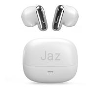 JAZ Orion - Auriculares semiin-Ear True inalámbricos estéreo, Ultra compactos, Funda de Carga, micrófono Integrado, Controles táctiles, para Smartphone, Tablet, portátil, 20 Horas, Blanco