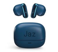 JAZ Orion - Auriculares semiintrauditivos True inalámbricos estéreo, Ultra compactos, Funda de Carga, micrófono Integrado, Controles táctiles, para Smartphone, Tablet, portátil, 20 Horas, Azul