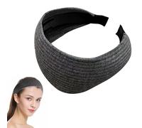 JazSwirl Diademas anchas para mujer, diademas gruesas de color gris oscuro, diadema ancha extra antideslizante para mujer, diadema ancha de tela elástica