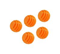 Jazuaiao 5 pelotas de entrenamiento de golf de alta visibilidad para | Equipo de entrenamiento a rayas de alta visibilidad, uso en interiores y exteriores, goma sintética, entrenamiento de