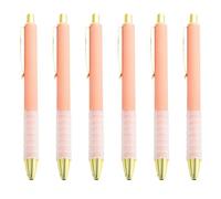 Jazuaiao 6 bolígrafos retráctiles de 1,0 mm, E | Herramienta de escritura para diario, garabatos, obras de arte, escritura creativa, suministros escolares, tareas