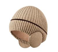 Jazuaiao Gorro de punto acanalado para adultos con forro polar de felpa | Sensación flexible, para caminar, ciclismo, viajes, calidez al aire libre