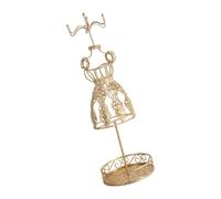 Jazuaiao Soporte multifuncional de hierro para joyas con revestimiento inoxidable, soporte decorativo para un uso duradero, soporte de exhibición de joyas de metal vintage