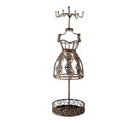 Jazuaiao Soporte multifuncional de hierro para joyas con revestimiento inoxidable, soporte decorativo para un uso duradero, soporte de exhibición de joyas de metal vintage