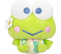 Jazwares Hello Kitty and Friends - Peluche Keroppi Pastel Florals de 8 Pulgadas - Producto Oficial Sanrio a Partir de 6 años