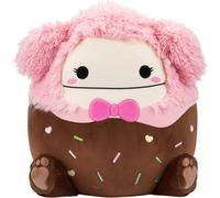 Jazwares Squishmallows SQVA01444 - Peluche de Brina el Bigfoot con Pajarita Rosa (40 cm), diseño Oficial