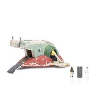 Jazwares Star Wars Micro Galaxy Squadron Boba Fett's Starship (EP 5) - Vehículo de 7 Pulgadas con Soporte de exhibición de Vuelo y Tres Accesorios de microfiguras de 1 Pulgada