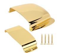 Jazz Bass Pickup and Bridge Cover, Chrome Iron Protective Ashtray Style Guard para guitarras de precisión y jazz: incluye tornillos de montaje accesorio (B)