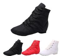 Jazz Boots for Girls Soft Ballet Dance Shoes Kids High Top Boot Children Lace Up Split Sole Ballroom Flats Fashion Teen Girls Elegant Indoor Performance Shoes
