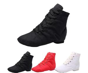 Jazz Boots for Girls Soft Ballet Dance Shoes Kids High Top Boot Children Lace Up Split Sole Ballroom Flats Fashion Teen Girls Elegant Indoor Performance Shoes
