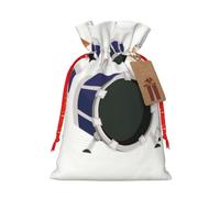 Jazz Drum Bolsas de regalo reutilizables de Navidad y festival, bolsas de embalaje de regalo, bolsas de tela elegantes hechas a mano