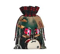 Jazz Drum Exquisitas bolsas de regalo de Navidad con cordón, reutilizables, para experiencias de regalo excepcionales