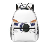Jazz Drum Print - Mochila de diario casual, 20 x 29 x 40 cm, mochila básica duradera para viajes y vacaciones, mochila clásica