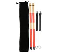 Jazz - Juego de cepillos retráctiles de alambre de metal con 19 varillas de haz + bolsa de felpa accesorios de percusión