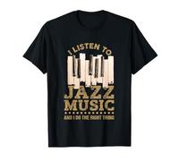 Jazz Music Lover Piano Teclado Jazz Músico Festival Fan Camiseta