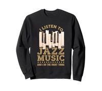 Jazz Music Lover Piano Teclado Jazz Músico Festival Fan Sudadera