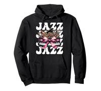 Jazz Música Músico Instrumentos Saxofón Trompeta Piano Chica Sudadera con Capucha