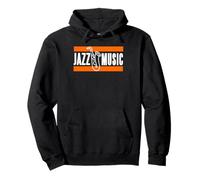 Jazz Música Saxofón Gráfico Minimalista Retro Sudadera con Capucha