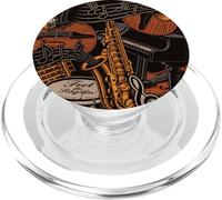 Jazz Músico Músico Saxofón Piano Compositor Musical PopSockets PopGrip para MagSafe