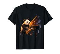 Jazz Panda Saxofón Piano Armonía Camiseta