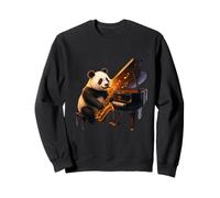 Jazz Panda Saxofón Piano Armonía Sudadera
