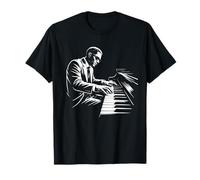 Jazz Piano Jugador Música Minimal Ilustración Camiseta