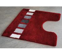 Jazz Rojo Vino Alfombra de Wc Con Corte 55x55cm.Florhöhe Con Hoch-Tief-Effekt