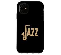 Jazz Saxofón Carta Jazz Músicos Amantes de la música Saxofón Carcasa para iPhone 11