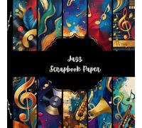 Jazz Scrapbook Paper, Music Junk Journal Paper, Musical Decorative Paper, DIY Projects, Origami, Collage Sheets, Decoupage Paper, 10 Designs, Double Sided