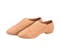 Jazz Zapatos de Danza Slip On Dance Jazz Zapatos de Baile Bebé Niño Adulto Mujeres Hombres Vientre Moderno Ballet Gimnasio Jazzy Zapatillas(Tan,41)