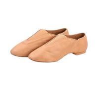 Jazz Zapatos de Danza Slip On Dance Jazz Zapatos de Baile Bebé Niño Adulto Mujeres Hombres Vientre Moderno Ballet Gimnasio Jazzy Zapatillas(Tan,36)