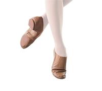 Jazz Zapatos de Danza Twin Slip On Zapatos de Baile de Jazz Suela Dividida Negro Tan Boy Mujer Calzado Ballet Moderno Contemporáneo(Tan,42)