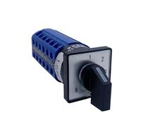JBBQCEVHT Interruptor de Leva Giratorio Universal Apertura 16 mm LW26-10/6, Control conmutación señal Voltaje Fuente alimentación Seis segmentos, Dos Cables y 6 vías